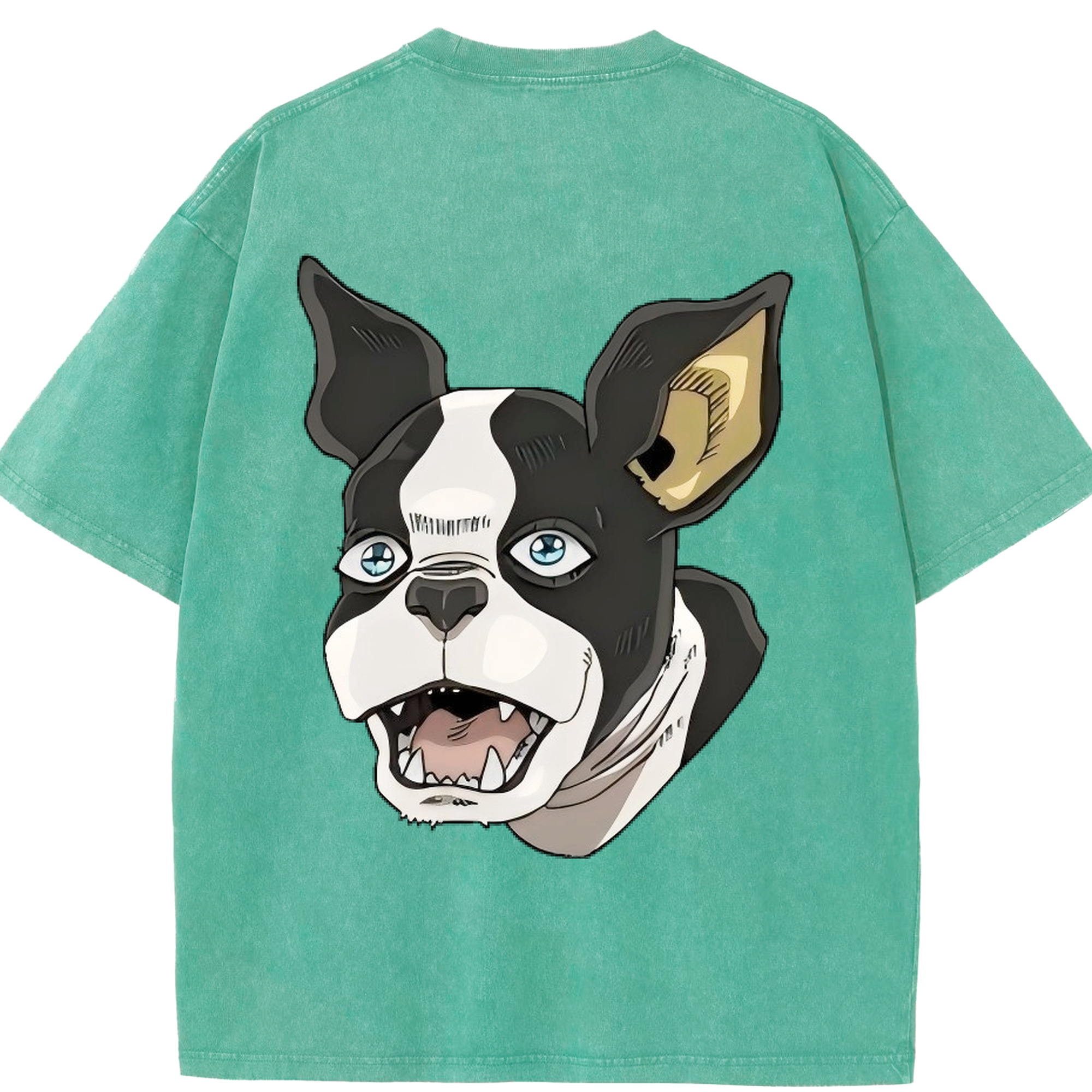 （画像用） ジョジョの奇妙な冒険 イギー JoJo's Bizarre Adventure Iggy 綿100% ヴィンテージ風 半袖Tシャツ（背面プリント）